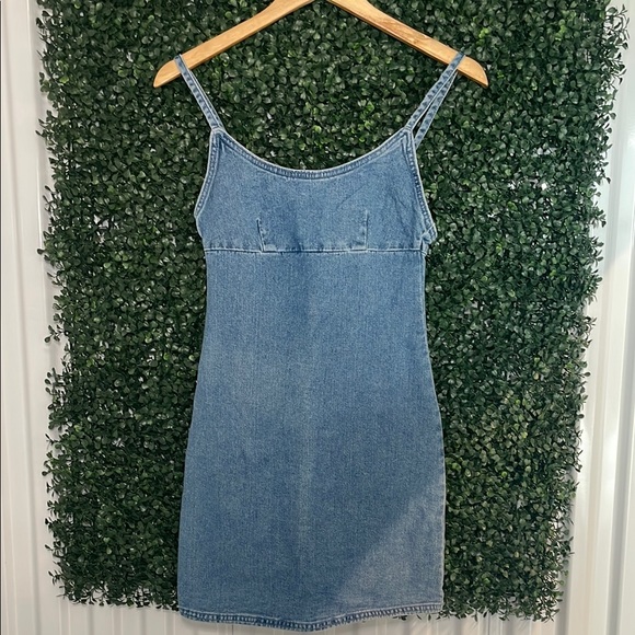 Billabong Dresses & Skirts - Billabong Blue Sheath Mini Dress Spaghetti Strap.   E